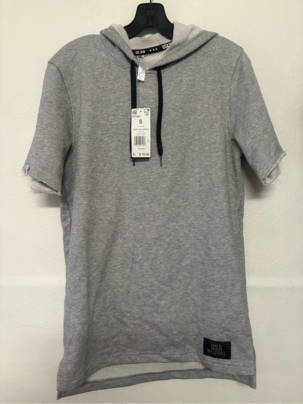 adidas Men USA Volleyball Short Sleeve Hoodie FK1042